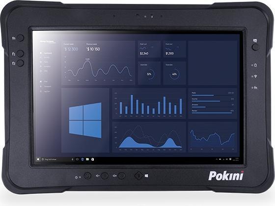 Actual product image Exone Tablet PC Pokini Tab K10 10.1inch Touch Digitizer, i5, 8GB, 128GB, Serial, W10 Pro, uGPS, LTE WWAN (4G, 10.10", 128 GB, Black)