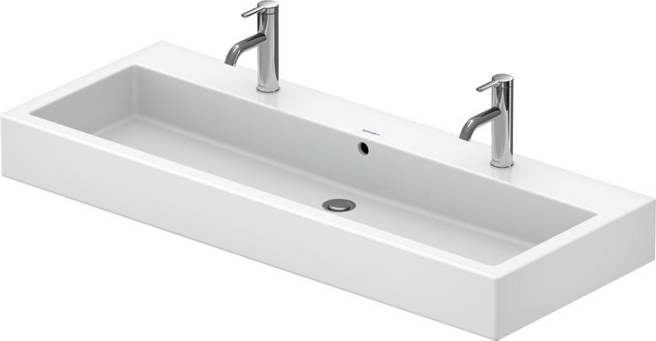 Duravit Plan de toilette VERO avec lavabo HLB 1200x470mm 2 trous de robinetterie blanc (470 mm, 1200 mm)