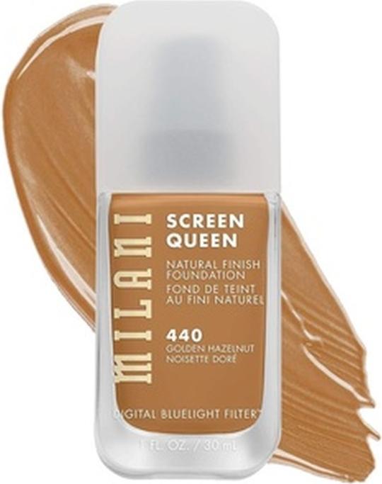 Actual product image Milani Screen Queen Liquid Foundation Makeup with Digital Bluelight Filter Technology 1 Fl Oz 440 Go (440 Golden Hazelnut)