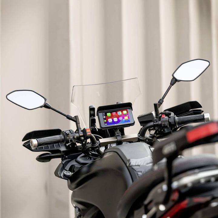Actual product image Albrecht Midland BikePlay Guardian motorbike multimedia system