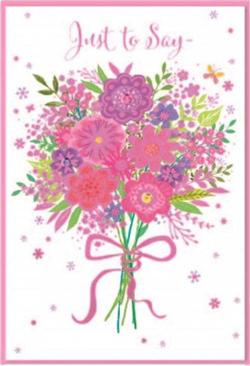 Produktbild Simon Elvin Blumen Grusskarte Just To Say 6erPack Karton (6 Stk.)