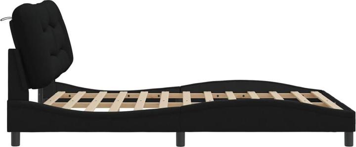 Actual product image vidaXL Bed frame with fabric headboard (140 x 200)