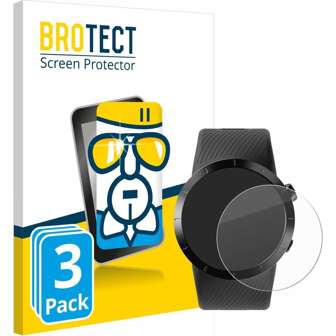 BROTECT AirGlass Panzerglasfolie, Smartwatch Schutzfolie, Transparent