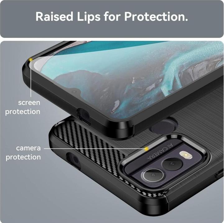 Produktbild Screenguard Nokia C22 Hülle Carbon Brushed Soft TPU (Nokia C22)