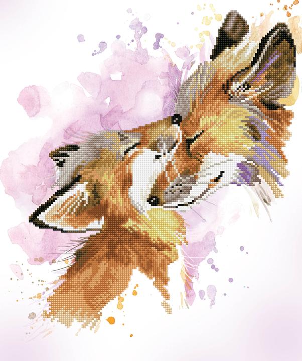 Actual product image Diamond Dotz Diamond Painting Foxes