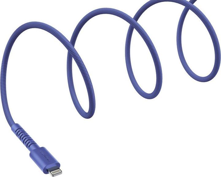 Image du produit Fresh'N Rebel Fresh 'n Rebel USB-A zu Lightning silicone geflochtenes Kabel "FlexWave" 2m, True Blue (2 m, 12 W)