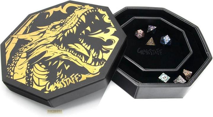 Productafbeelding Glass Staff CritStones Arena Würfelteller Black Dragon (Yellow Lid)