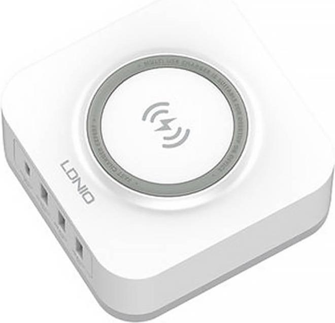 Actual product image Ldnio Wireless induction charger AW004, 3x USB + USB-C, 32W (white) (32 W)