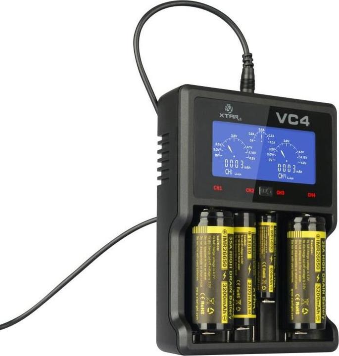 Image du produit Xtar VC4SL (1 pcs, 14500, 16340, 18500, 18650, 21700, 26650, AA, AAA, Batterie)