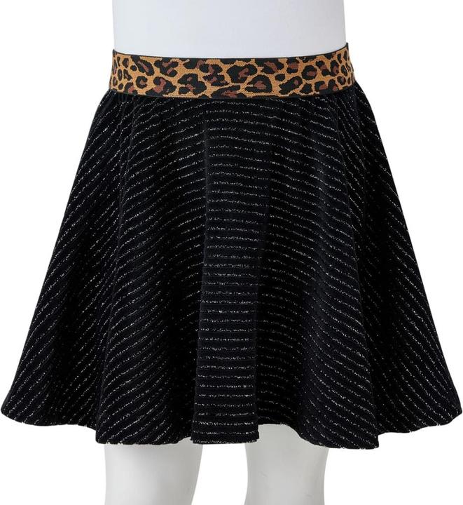 Produktbild VidaXL Kinderrock mit Bund in Leopardenmuster Schwarz (140)
