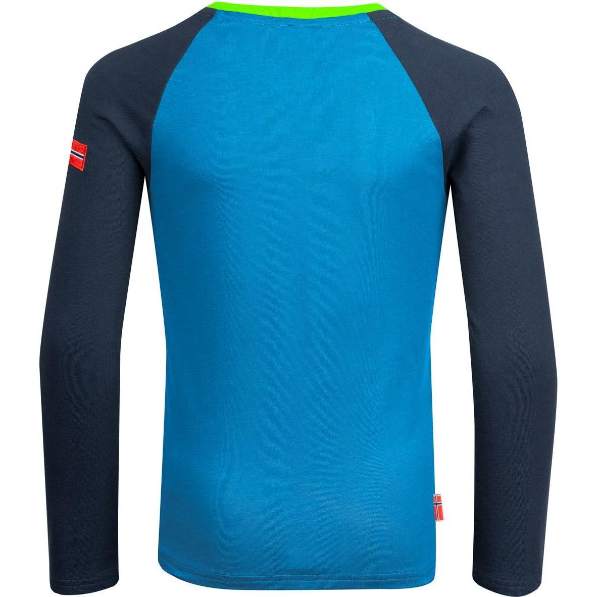 Thumbnail - Trollkids, Unisex, Pullover, Kid's Preikestolen Longsleeve, Blau, (104)