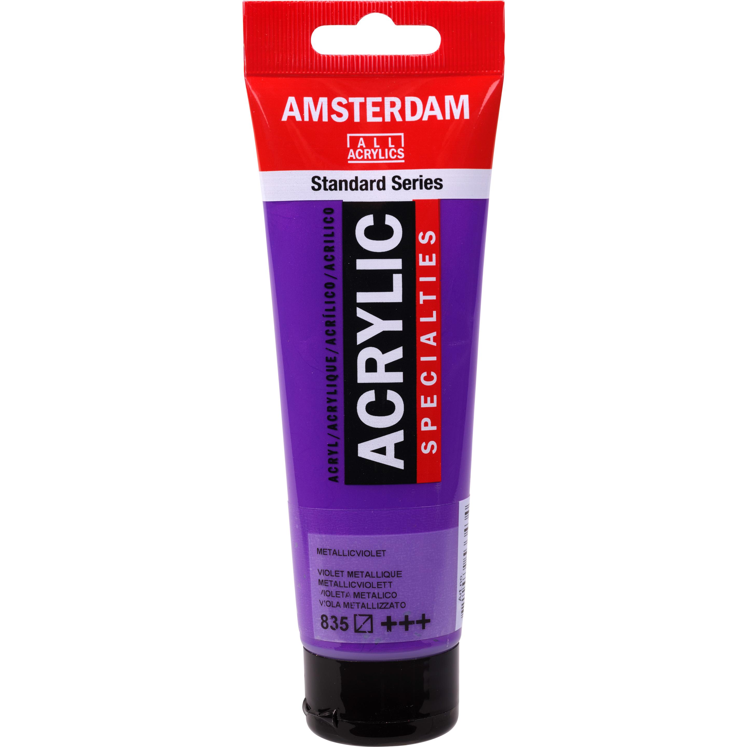 Amsterdam, Künstlerfarbe + Bastelfarbe, Acrylfarbe - Tuben à 120ml (Violett, 120 ml)