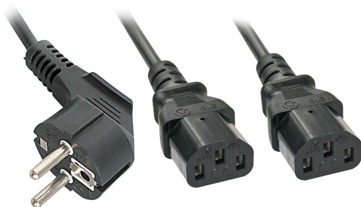Produktbild Lindy Euro-Plug to 2 x IEC (1 m)
