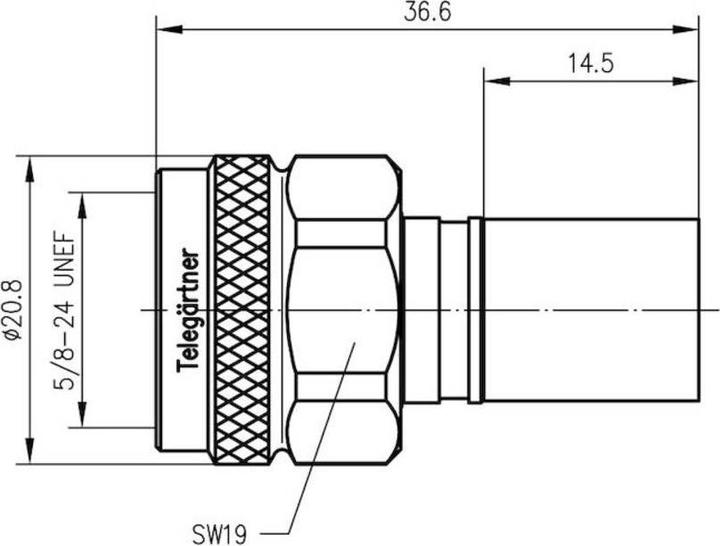 Produktbild Telegärtner Wireless Coax,N-Typ,Stecker,RG-8