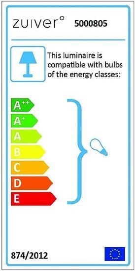 Energielabel Zuiver Driepoot (E27)