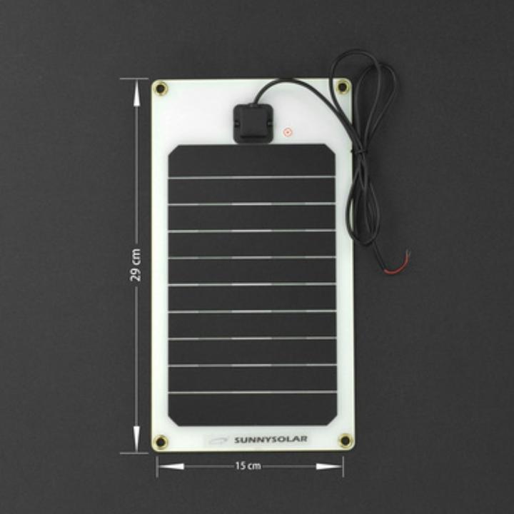 Image du produit DFRobot 6V 1A Panneau solaire monocristallin semi-flexible 6W (5 W, 0.12 kg)