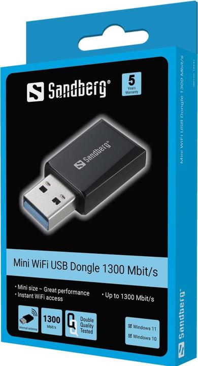 Actual product image Sandberg Mini Wifi Dongle 1300 Mbit/s (USB)