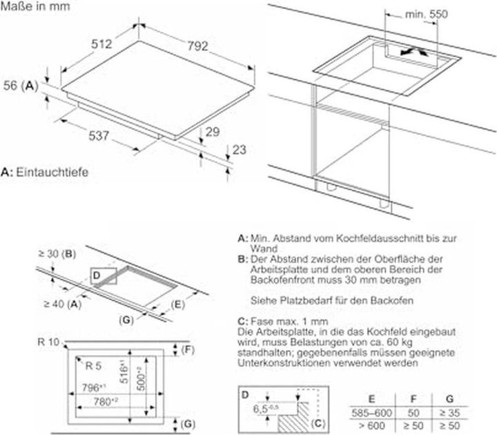 Produktbild Neff N 90, Induktionskochfeld, 80 cm, Schwarz, flächenbündig (integriert), T58PTF1L0
