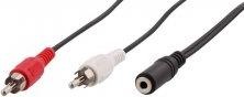 Produktbild T'nB CABLE AUDIO JACK 3,5MM VERS 2X RCA 2M F/M (NOIR) (2 m)