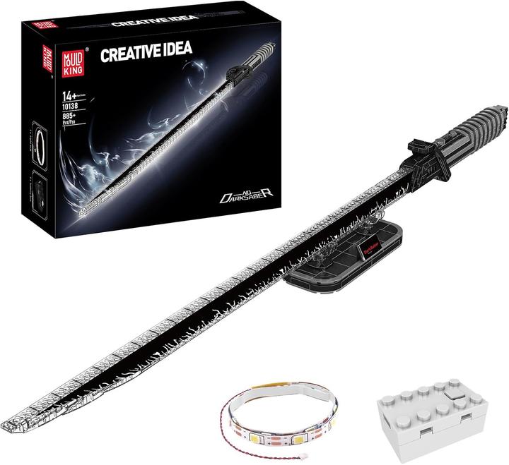Actual product image Mould King Technik: Dunkelschwert Darksaber mit Beleuchtung