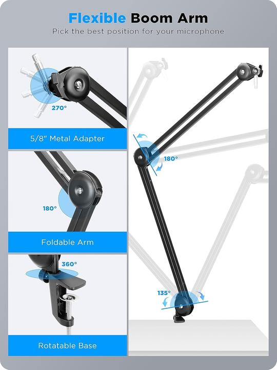 Actual product image Boya BY-BA20 - swivel arm for microphone