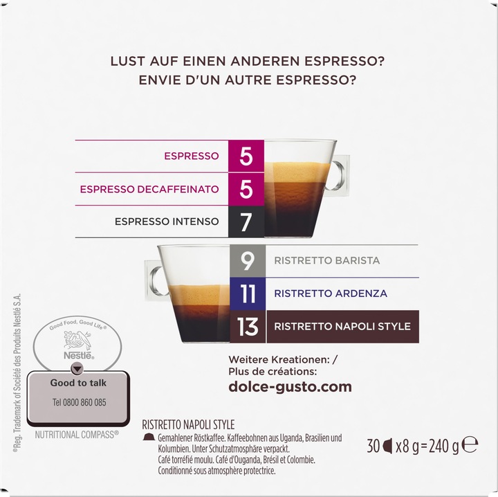 Immagine prodotto Nescafé Dolce Gusto Ristretto Napoli Style (16 x Porta.)
