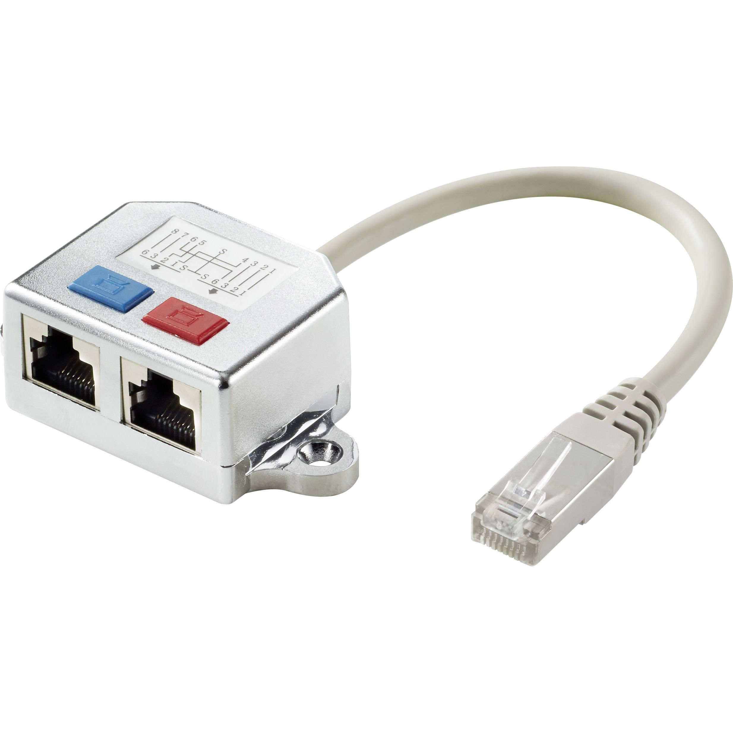 Renkforce RJ45 T-Adapter CAT 6 für Cablesharing (RJ45, RJ45 (2x)) (RF-4538138)