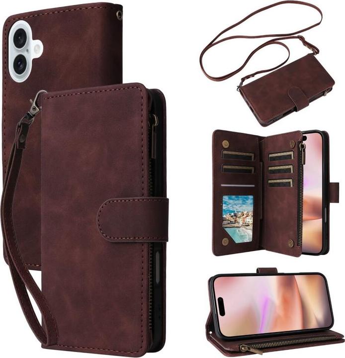 Actual product image Cover-Discount iPhone 16 Plus - Wallet case with lanyard (Apple iPhone 16 Plus)