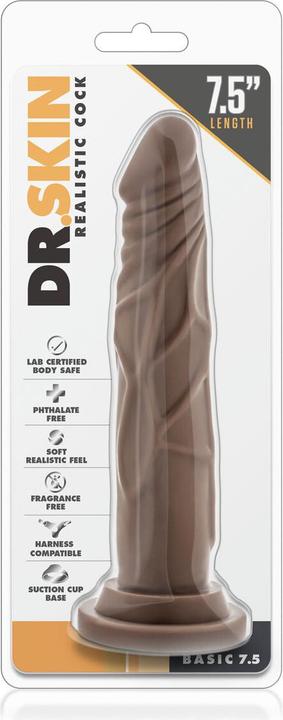 Image du produit Blush Dr. Skin â Gode réaliste avec ventouse â Marron chocolat