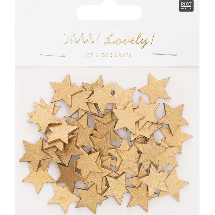 Actual product image Rico Design Streudeko Stern 48 Stück, Gold