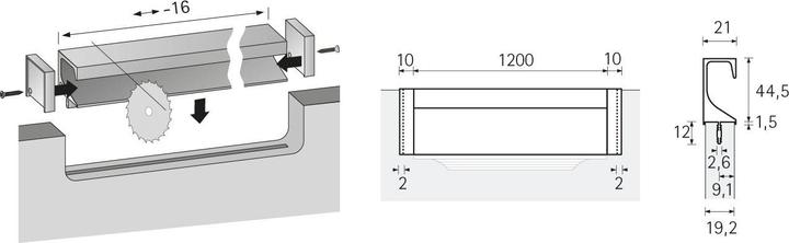 Immagine prodotto Hettich Pezzi finali per profili di maniglie
