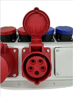 Actual product image EB Troller Site power distributor 16A IP55 incl. stand (6 x, CEE 16/5)