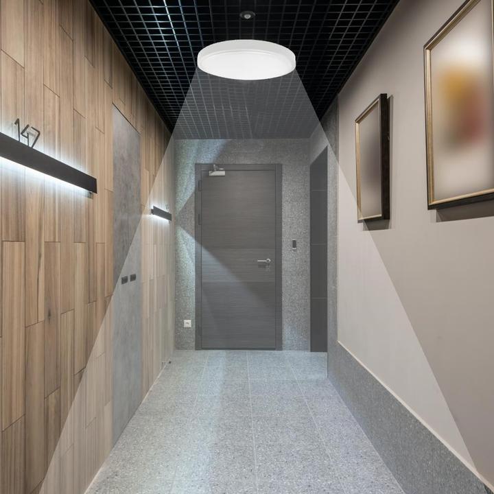 Actual product image V-TAC Plafon 18W LED Okrągły 29cm Natynkowy Pilot Czujnik Ruchu IP44 Biały VT-8618S 4000K 1830lm (5 m)