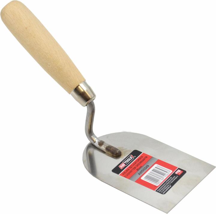 Actual product image Awtools Kielnia Sztukatorska Nierdzewna łopatkowa 100mm Uchwyt Drewniany (2.40 cm)