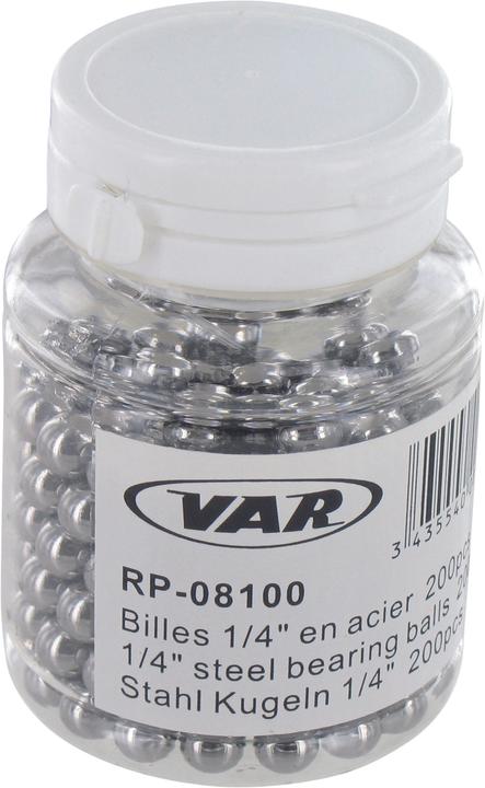 Image du produit VAR Billes d'acier 1/4" (6.35mm) Flacon de 200 pcs.