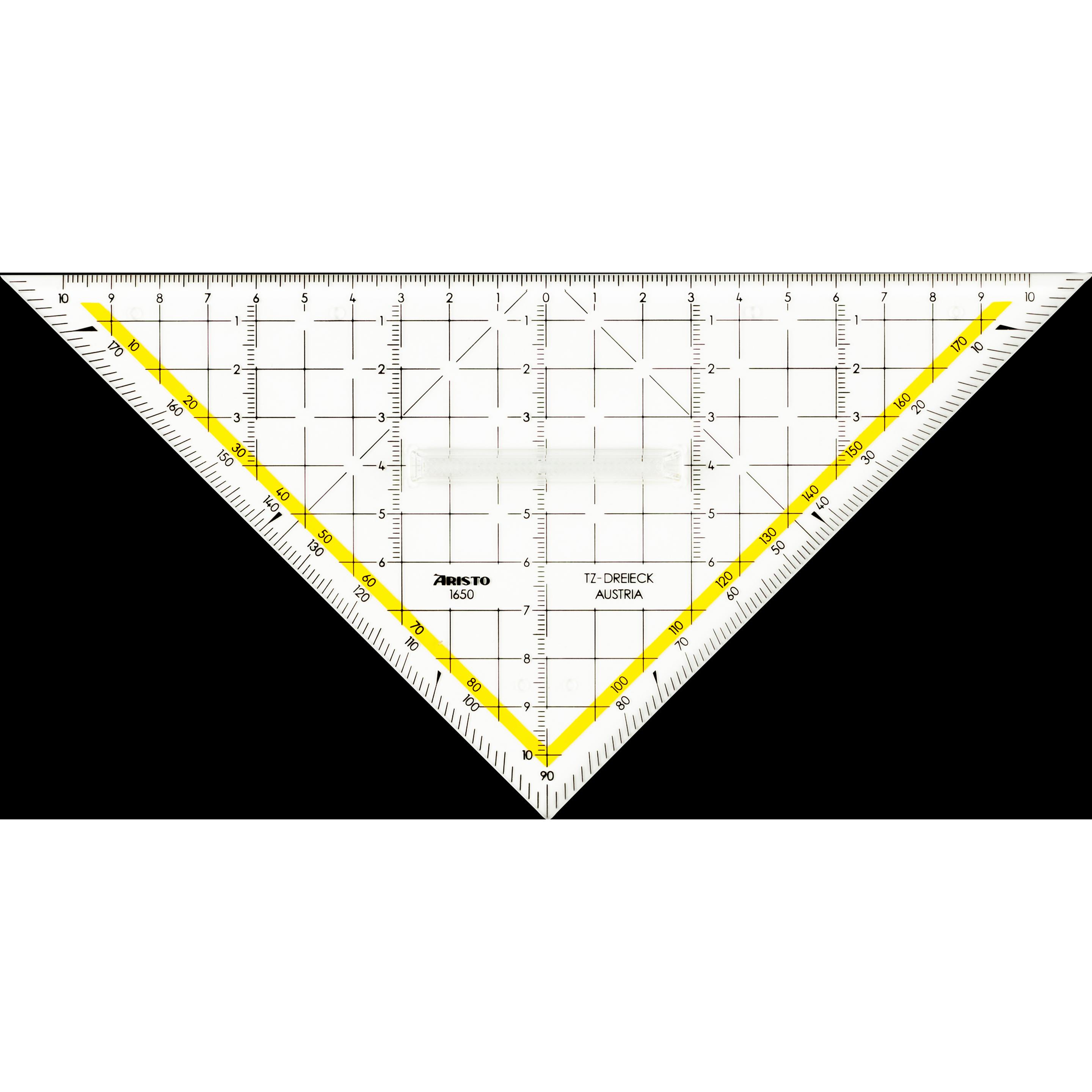 Aristo, Lineal, Geocover 3in1 Set white&grey mit Schutzhülle + je 1 1552, 1650/2 (406.40 mm)