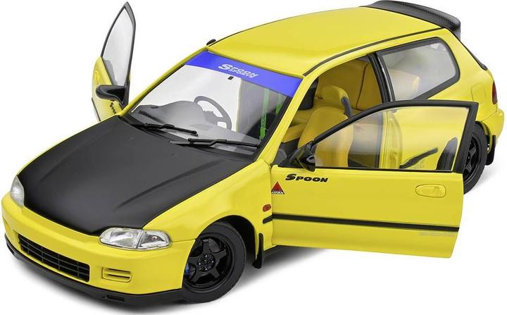 Productafbeelding Solido 1:18 Honda Civic (EG6) 1991 geel