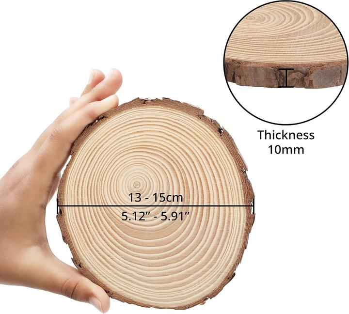 Image du produit Kurtzy 20 Stück Deko Holzscheiben