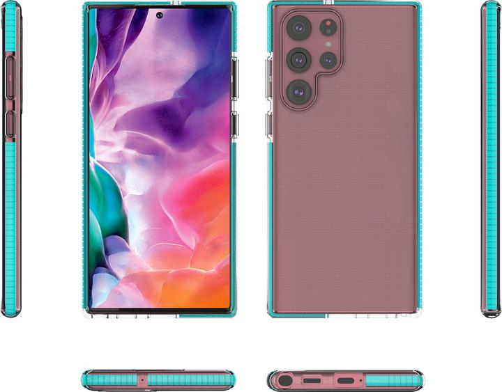 Image du produit Hurtel Spring Case cover gel cover with colored frame for Samsung Galaxy S22 Ultra light pink (Samsung Galaxy S22 Ultra)