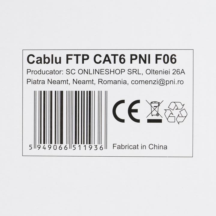 Produktbild PNI CAT6 F06 FTP-Kabel mit 4 Paaren für 1-Gigabit-Internet- und Überwachungssysteme Rola 305 m (Kabel)