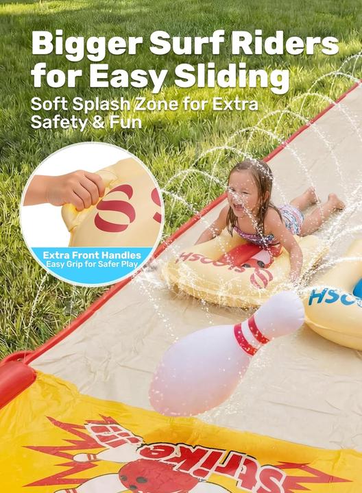Produktbild Sloosh Wasserrutsche mit Bowling-Set (6.70 m)