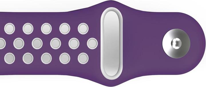 Produktbild Hama Silikon-Sportarmband für Fitbit Versa2/Versa/Versa Lite, lila/grau, univ. (Silikon, Rostfreier Stahl)