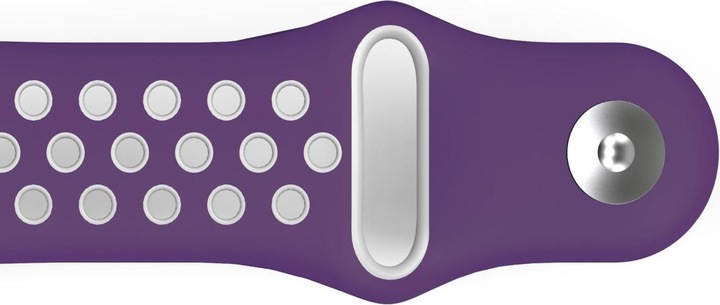 Produktbild Hama Silikon-Sportarmband für Fitbit Versa2/Versa/Versa Lite, lila/grau, univ. (Silikon, Rostfreier Stahl, Versa Lite, Versa)