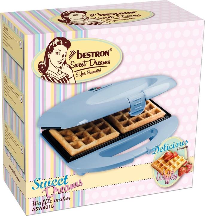 Productafbeelding Bestron Belgisch wafelijzer, blauw