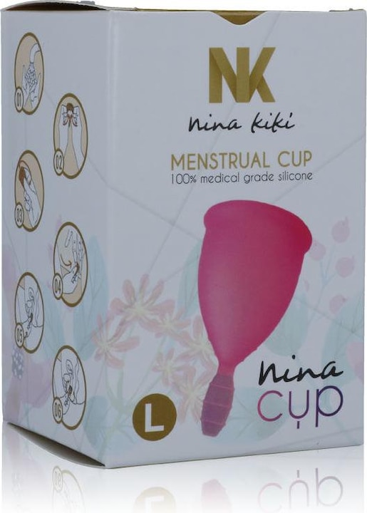 Actual product image Nina Kiki Nina Cup Menstrual Cup Size L Pink