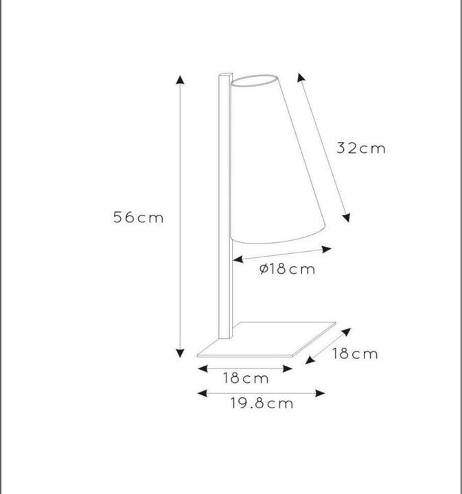 Produktbild Lucide GREGORY - Tischlampe - 1xE27 - Schwarz 30595/81/30 (E27)