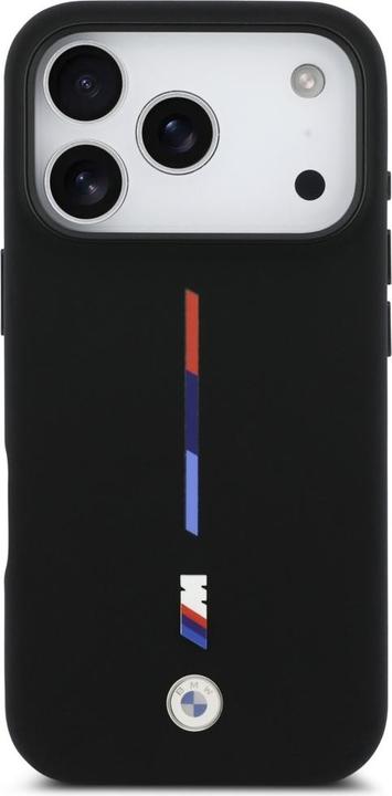 Produktbild BMW M Silicon Tricolor Line MagSafe Case for iPhone 17 Pro Black (Apple iPhone 17 Pro)
