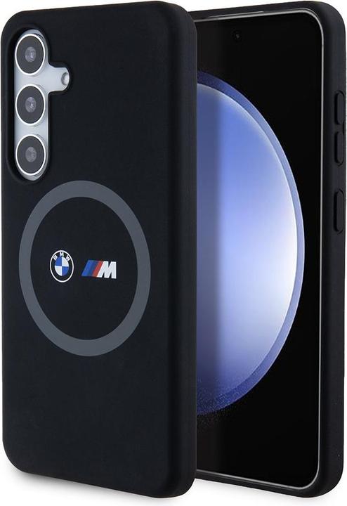 Actual product image BMW BMHMS23SROK S921 czarny/black hardcase M Silicone Printed Ring MagSafe (Samsung Galaxy S24)