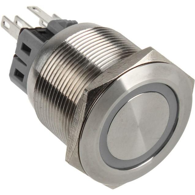 Thumbnail - DimasTech Vandalismustaster 25mm, Taster + Schalter, Silber