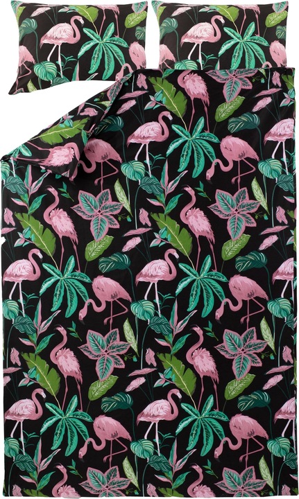 Produktbild Domoletti BED COV SET COTTON FLAMINGO 200X220 (200 x 220 cm)
